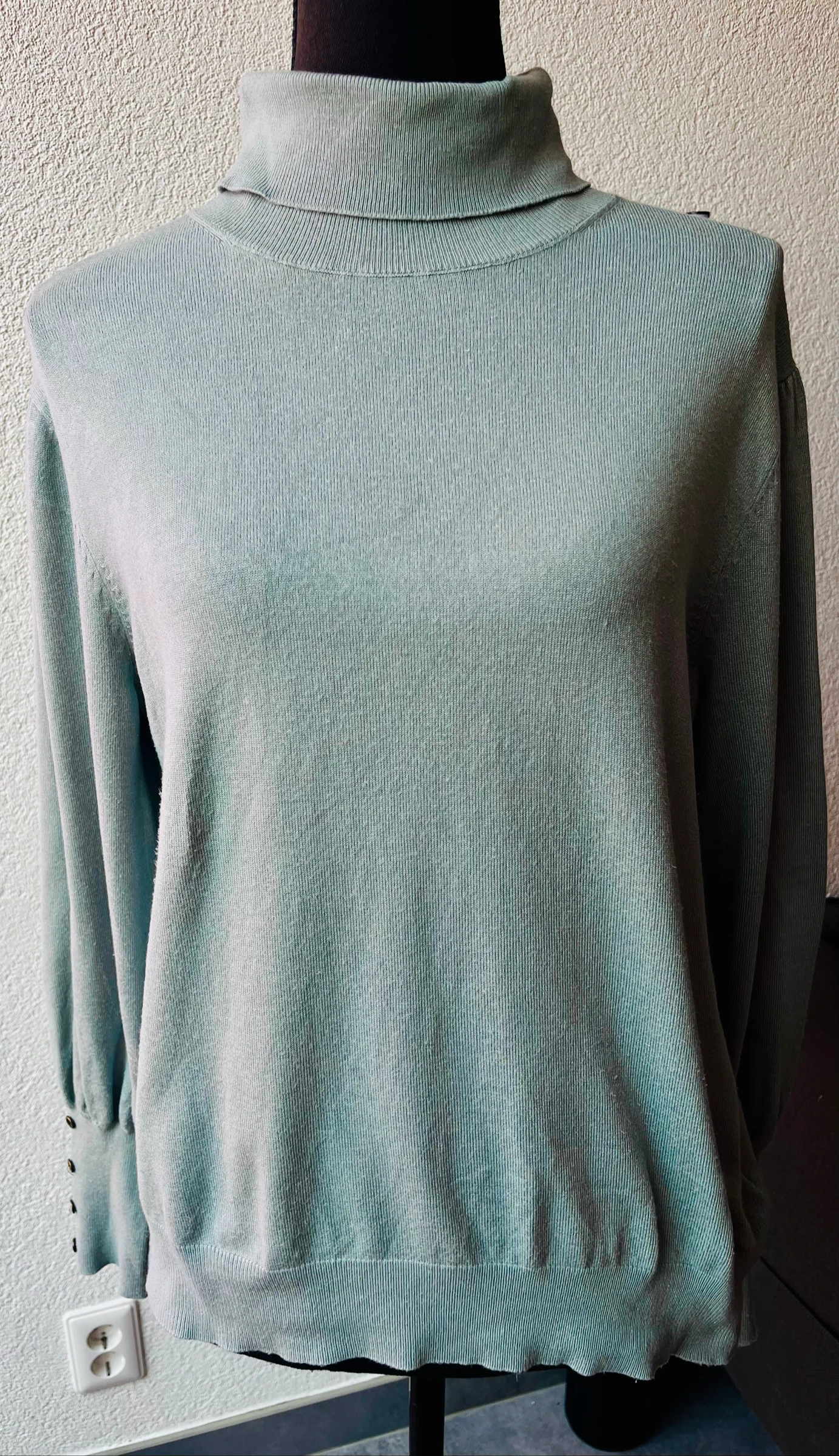 🌺 𝒎𝒛 | Pools coltrui ijsblauw dames maat 44 | fijne knit | ballonmouw